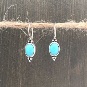 925 Sterling Silver Turquoise Earrings